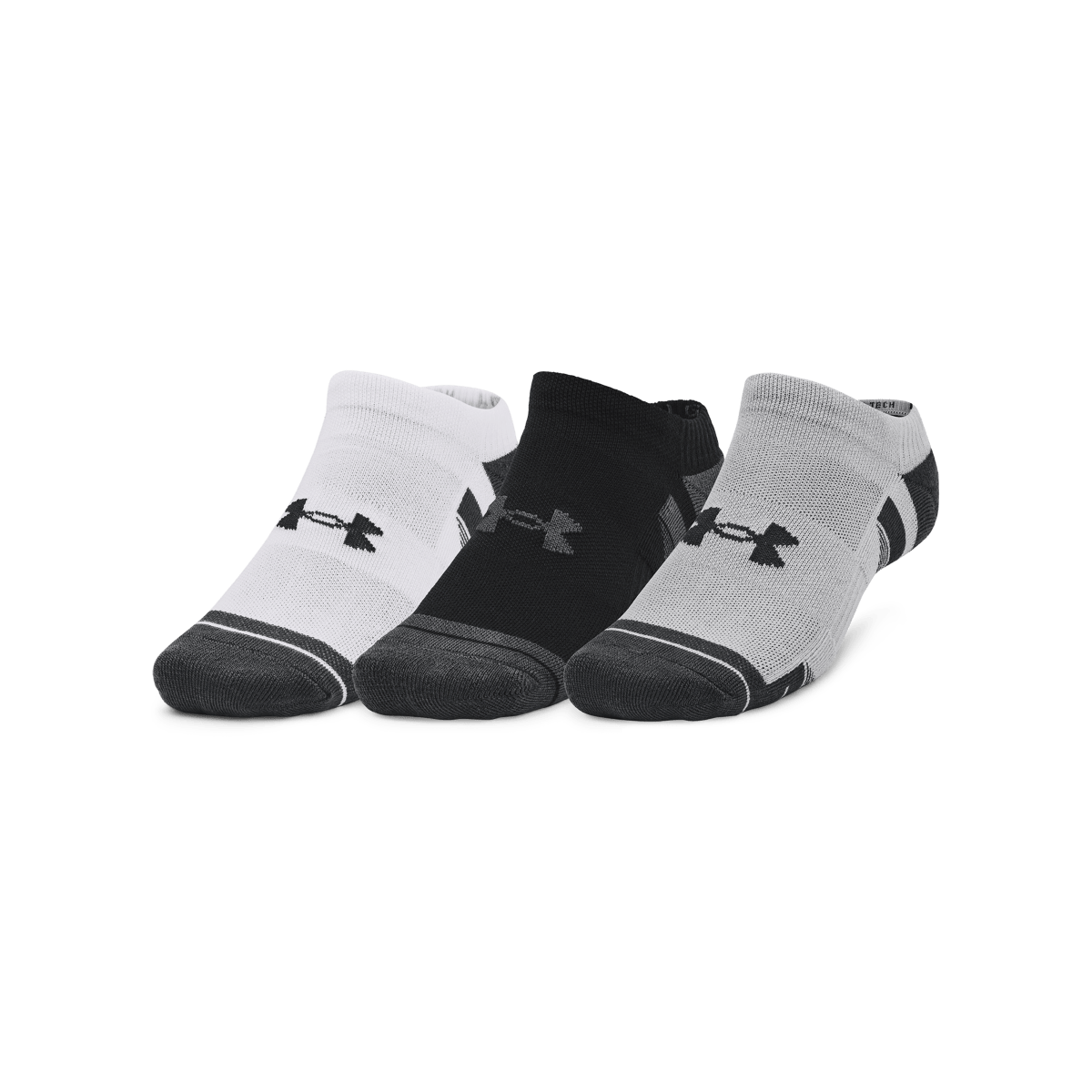 Under Armour Performance Tech 3 Pack No Show Socks MenAlive & Dirty 