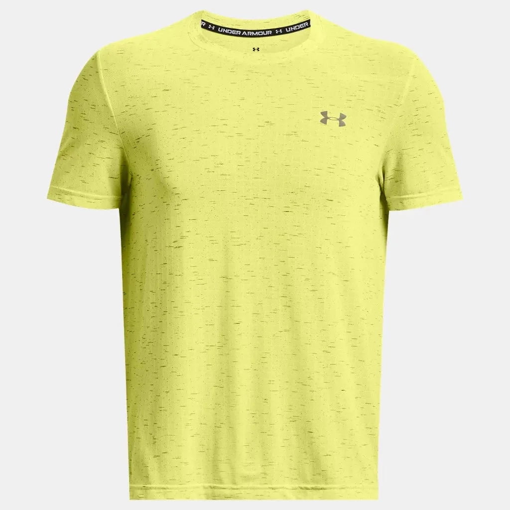 Under Armour Men's Seamless Grid Short Sleeve Tee - Lime Yellow