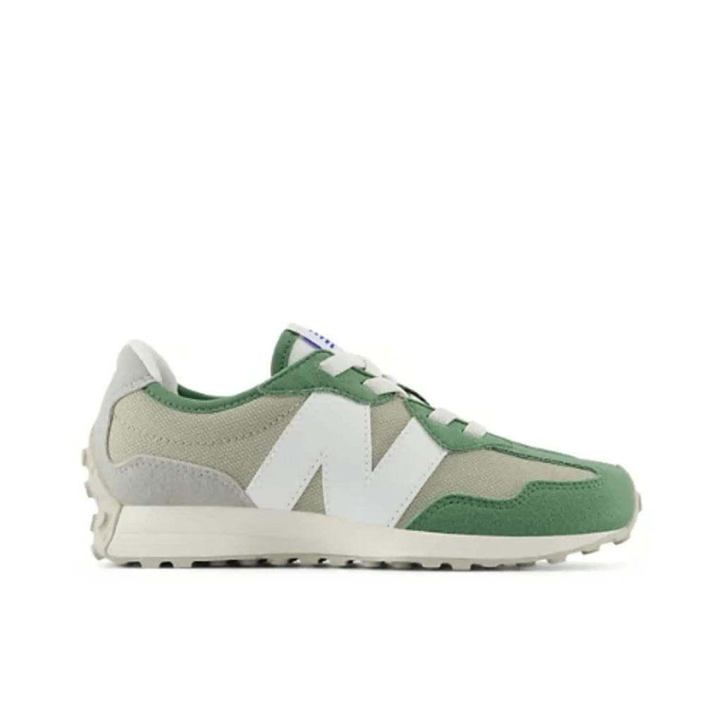 New Balance Boy's 327 Bungee Lace Trainers Green/Grey