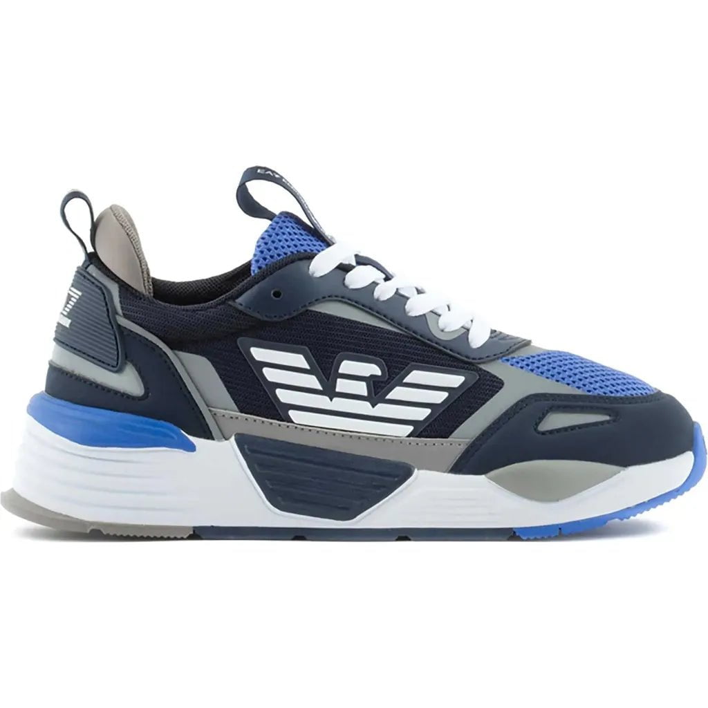 EA7 Boy's Ace Runner Trainers - Blue/White