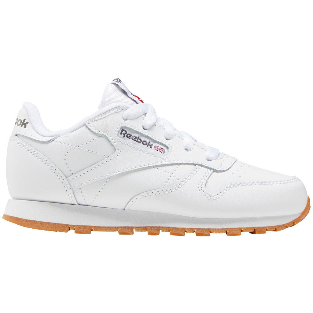 Reebok Boy's Classic Leather Trainers White Gum – Alive Dirty