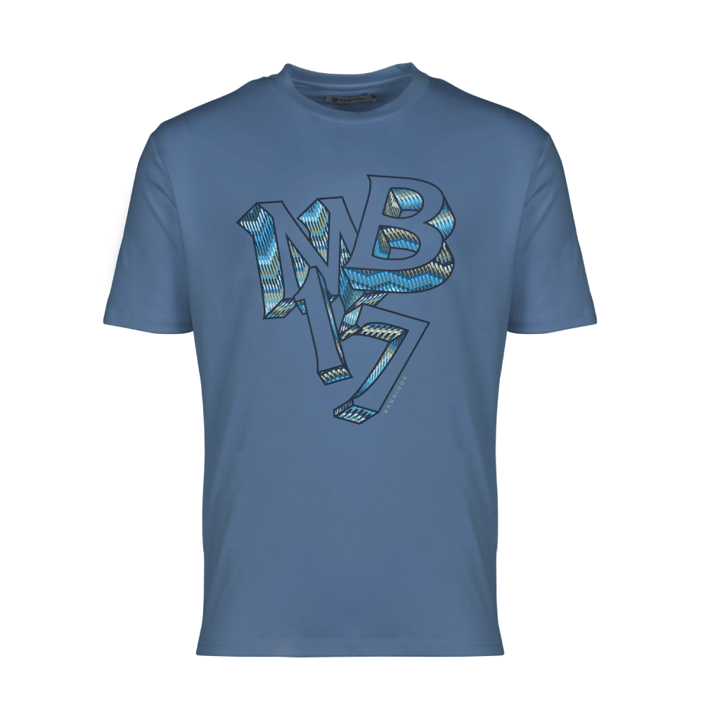 Moda Bandidos Line Zig Navy MB17 T-Shirt Men