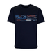 Moda Bandidos Oscillate Blue Red Bar T-Shirt Men