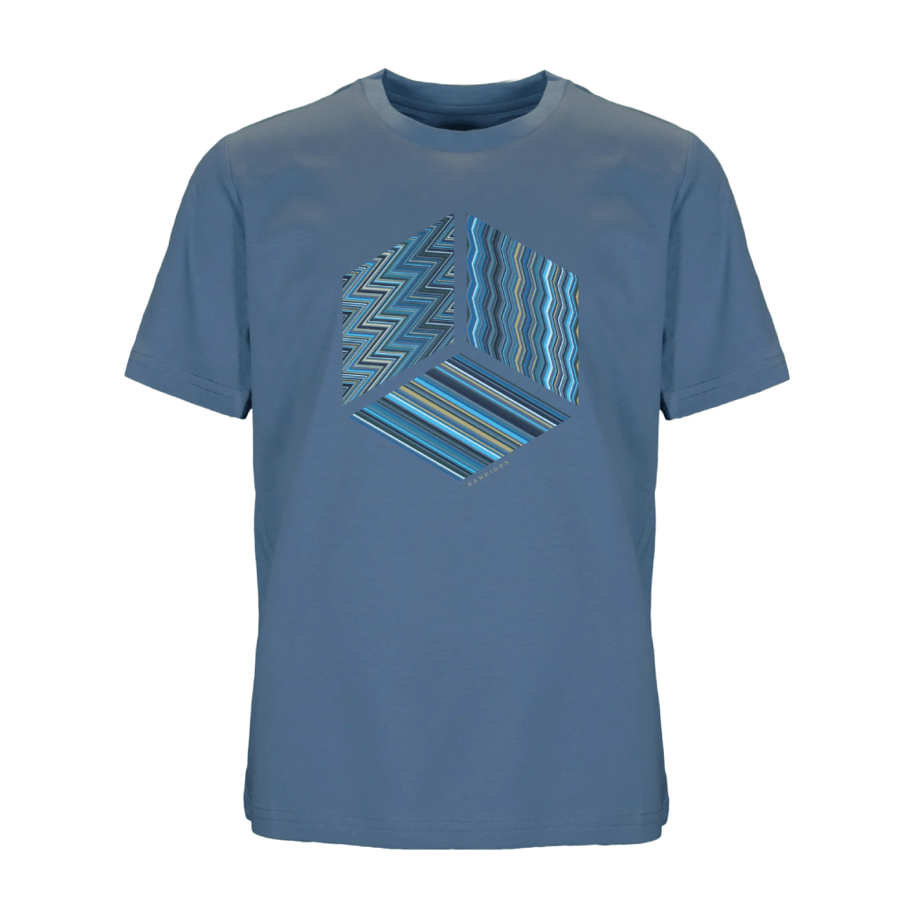 Moda Bandidos Multi Zig Navy Cube T-Shirt JuniorAlive & Dirty
