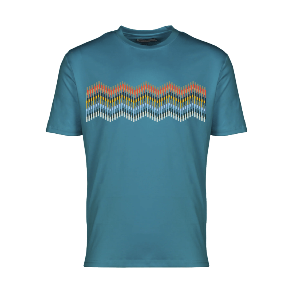 Moda Bandidos Line Zig Multi Bar T-Shirt Men T Shirts Moda Bandidos