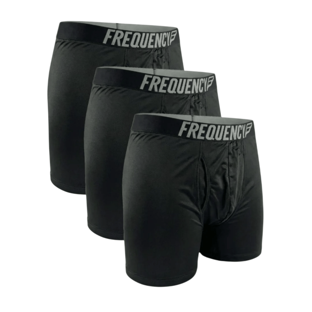 Frequency 3 Pack Black Mesh Boxers Men