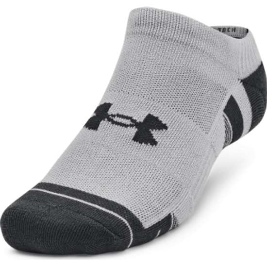 Under Armour Men s No Show 3 Pack Socks Grey Black White Alive Dirty