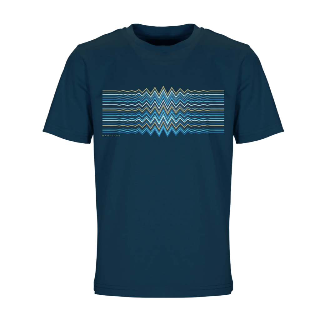 Moda Bandidos Multi Zig Waveform T-Shirt Junior T Shirts Moda Bandidos