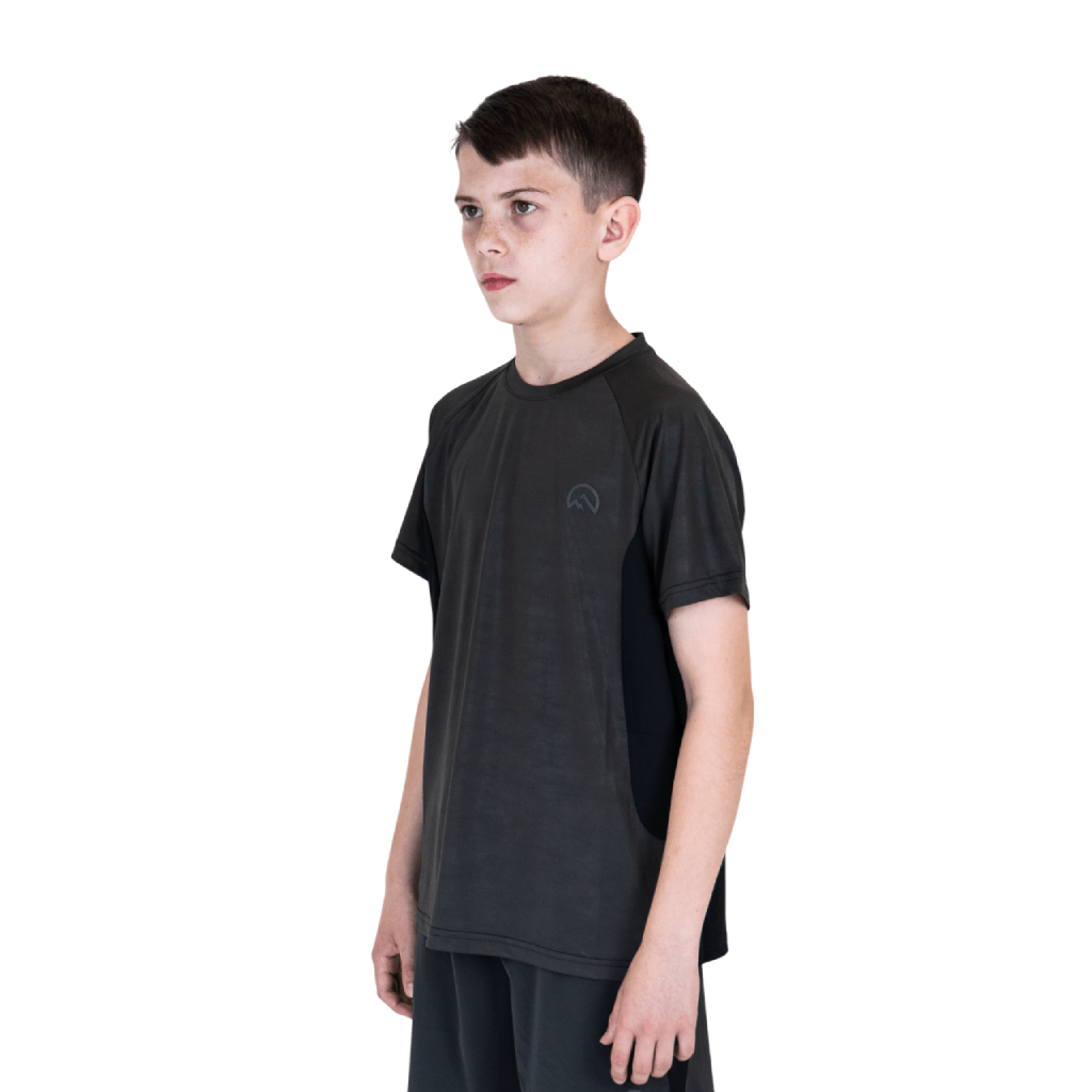 Flux Marl Panel T-Shirt Junior T Shirts Flux Activewear