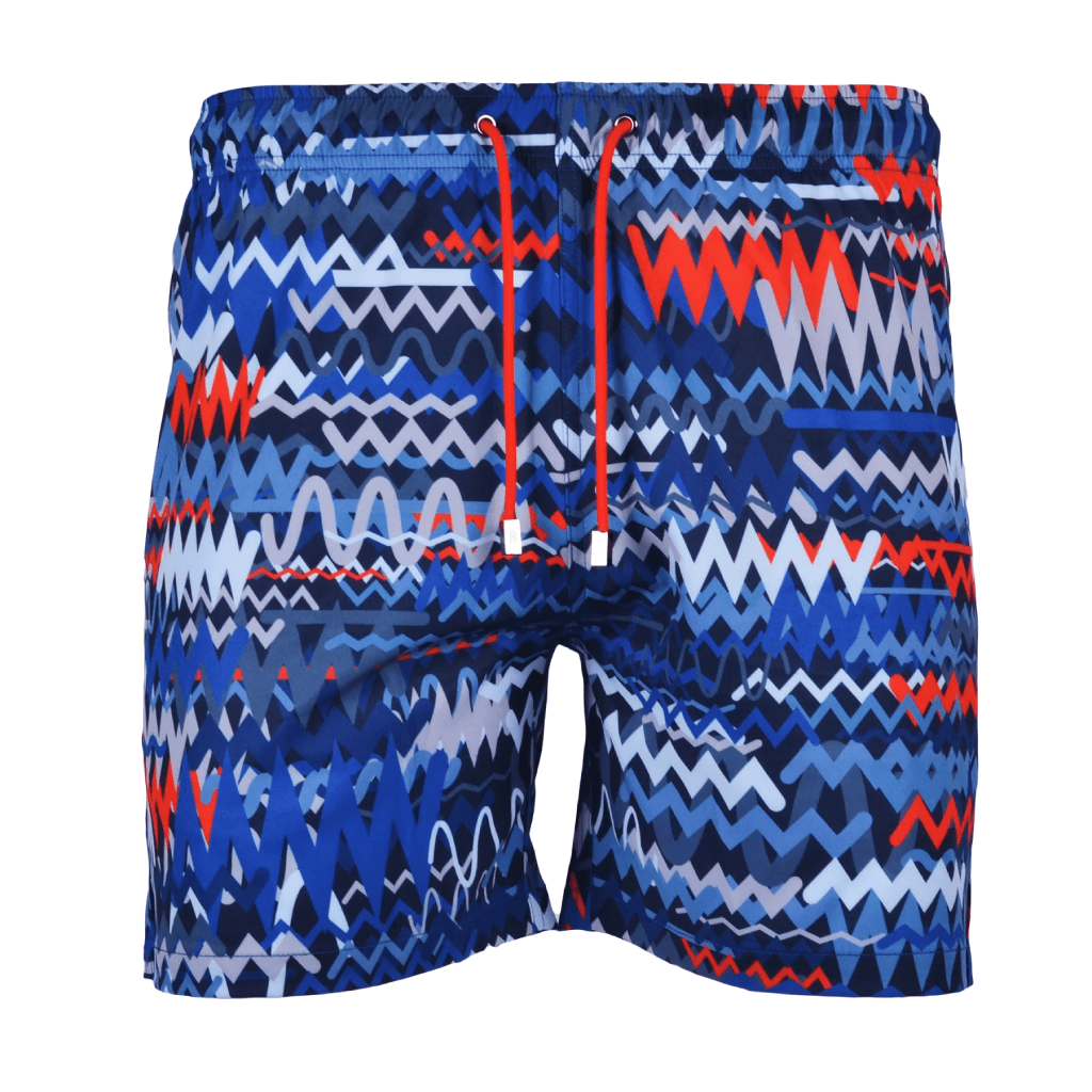 Moda Bandidos Osciallte Blue Red Swim Short MenAlive & Dirty