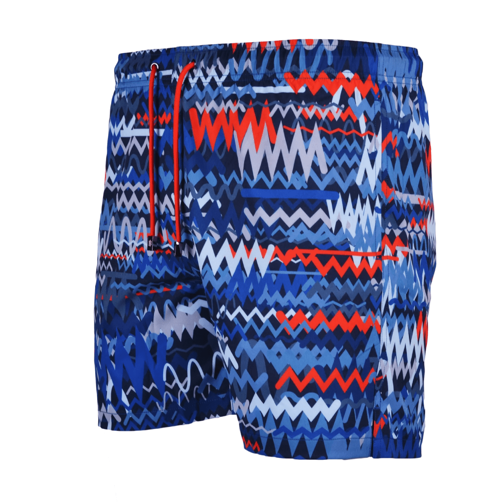 Moda Bandidos Osciallte Blue Red Swim Short MenAlive & Dirty