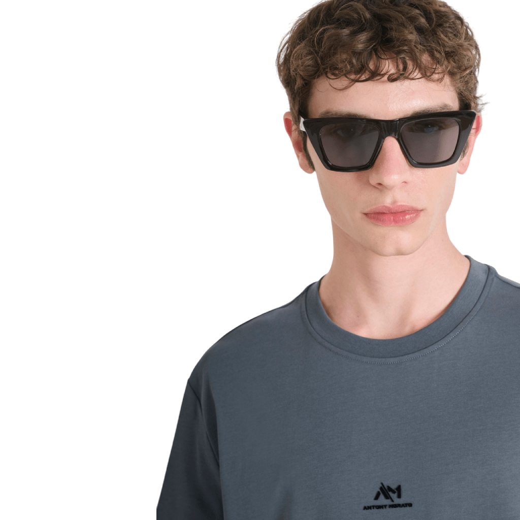 Antony Morato Rubber Flock Logo T-Shirt Men T Shirts Antony Morato