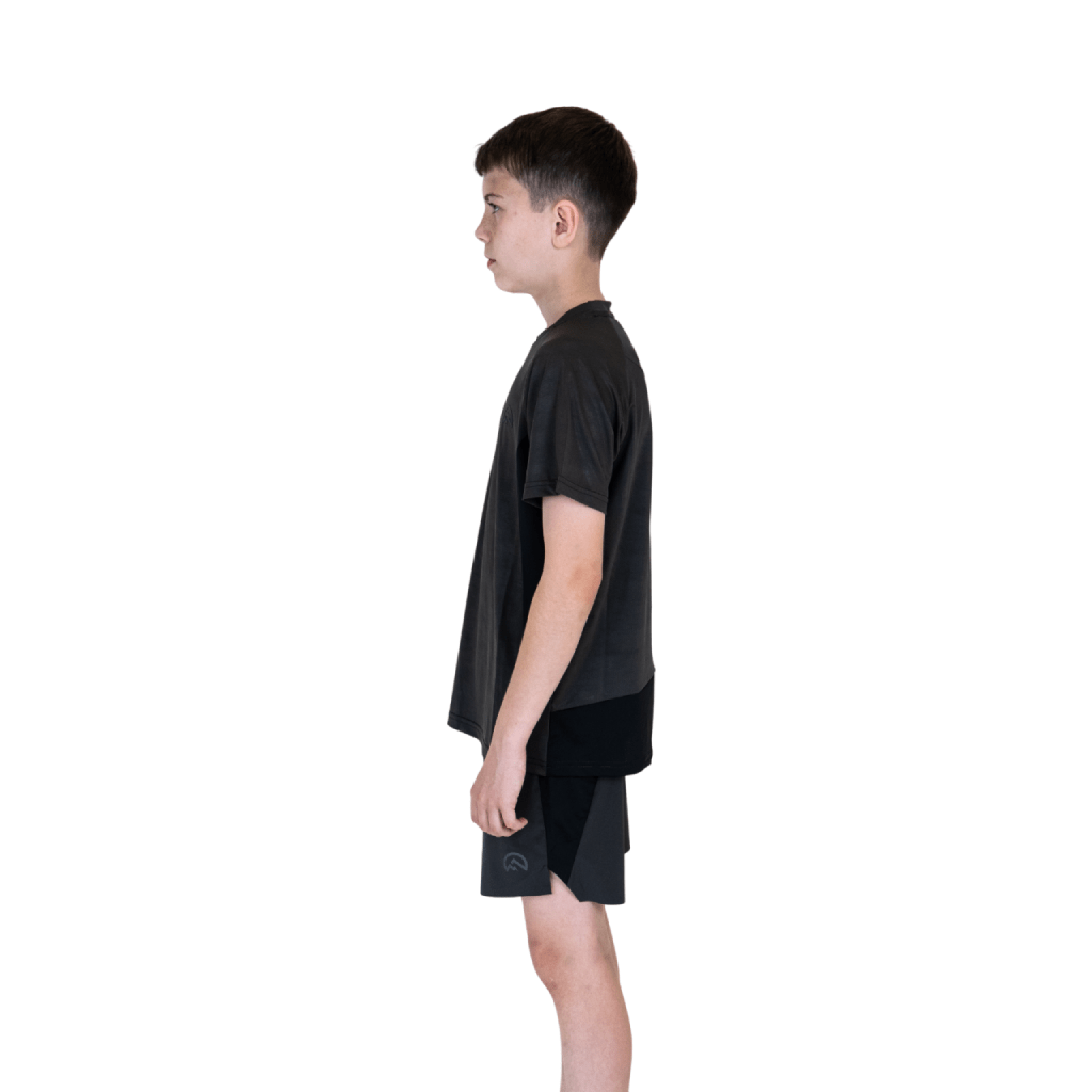 Flux Marl Panel T-Shirt Junior T Shirts Flux Activewear