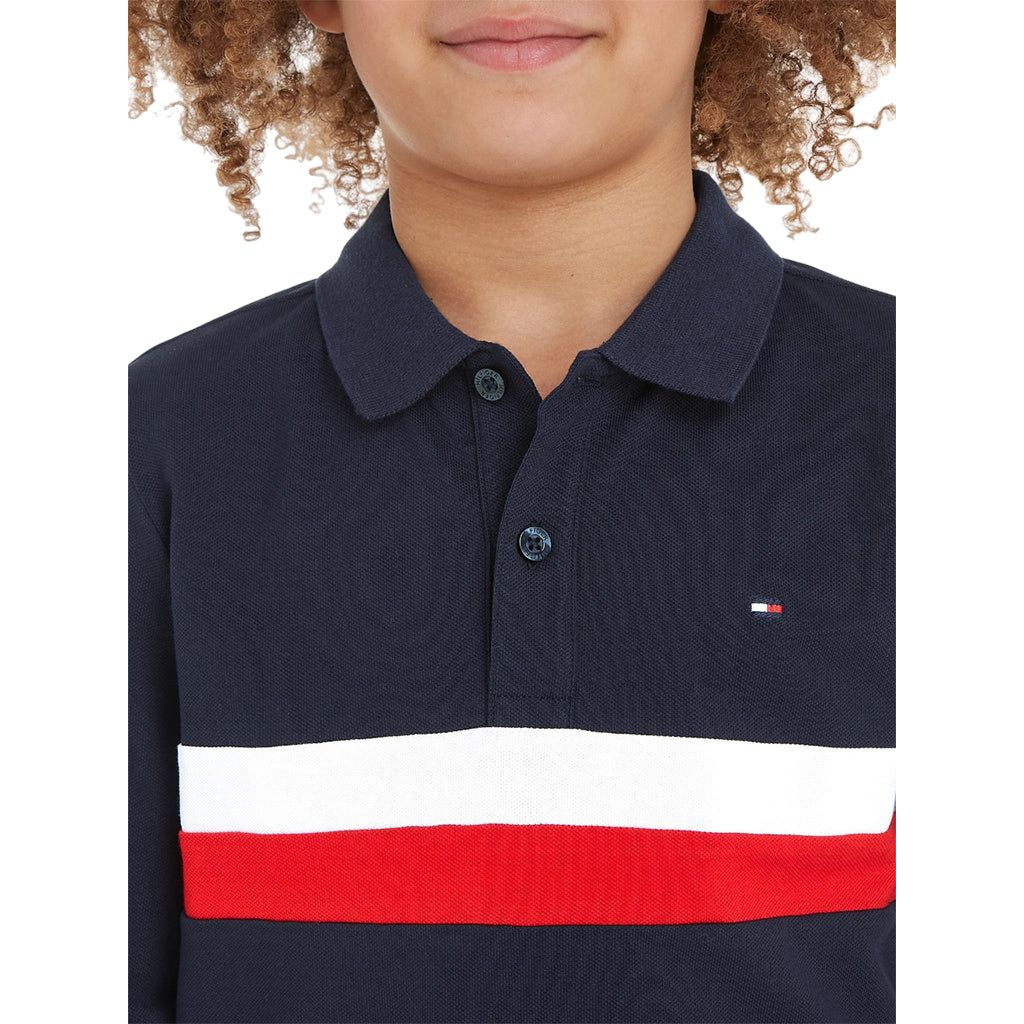 Tommy Hilfiger Corporate Colourblock LS Polo JuniorAlive & Dirty 