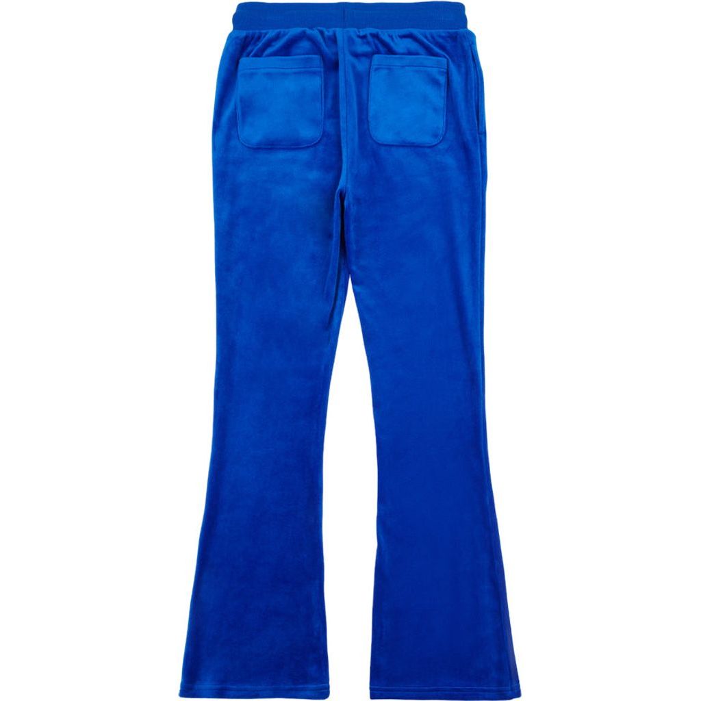 Blue velour best sale pants