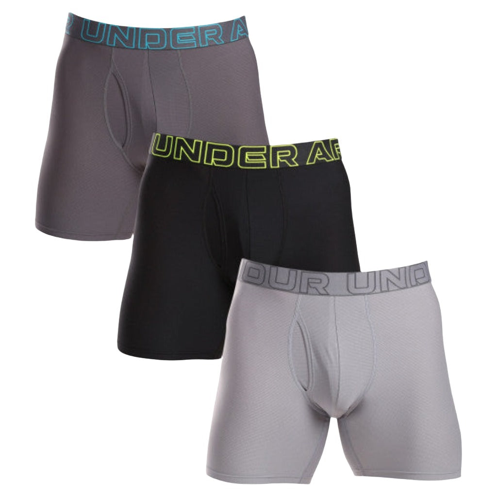Under Armour 3Pk Performance Tech Mesh 6" Boxer Men Underwear Under Armour