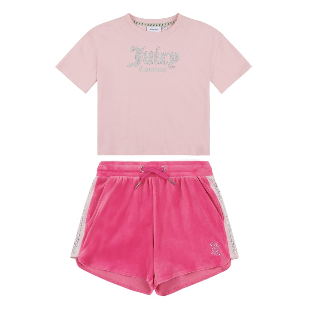 Juicy Couture Diamante Runner Tee/Short Set JuniorAlive & Dirty 