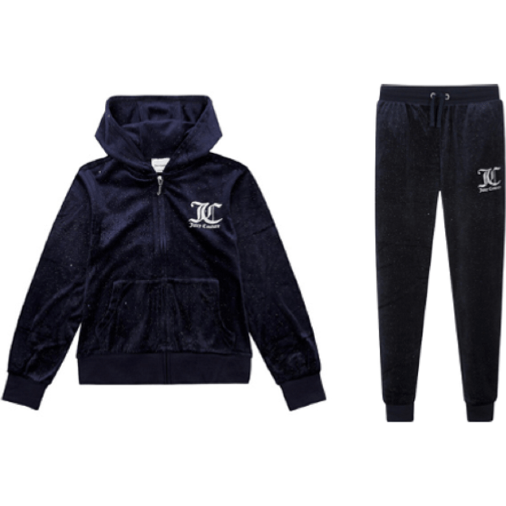 Juicy Couture Glitter Velour CH Tracksuit JuniorAlive & Dirty 