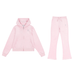 Juicy Couture Diamante Bootcut Tracksuit Junior Tracksuits Juicy Couture