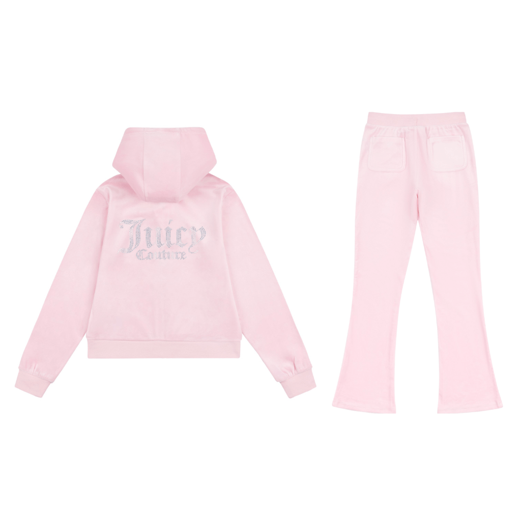 Juicy Couture Diamante Bootcut Tracksuit Junior Tracksuits Juicy Couture