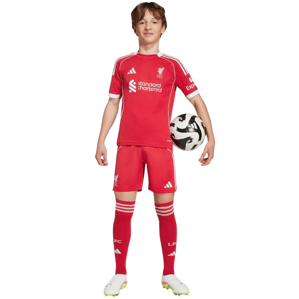 adidas Liverpool FC 25/26 Home Kit Junior Football Kits adidas