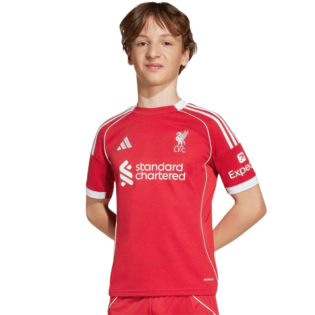 adidas Liverpool FC 25/26 Home Kit Junior Football Kits adidas