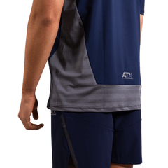 ATX Men's 3 Piece Co Ord Set Navy/Dark Grey Jacket, T-Shirt & Pants