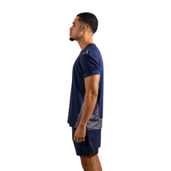 ATX Men's 3 Piece Co Ord Set Navy/Dark Grey Jacket, T-Shirt & Pants