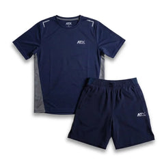 ATX Junior's 2 Piece Co Ord Set Navy/Dark Grey T-Shirt & Shorts