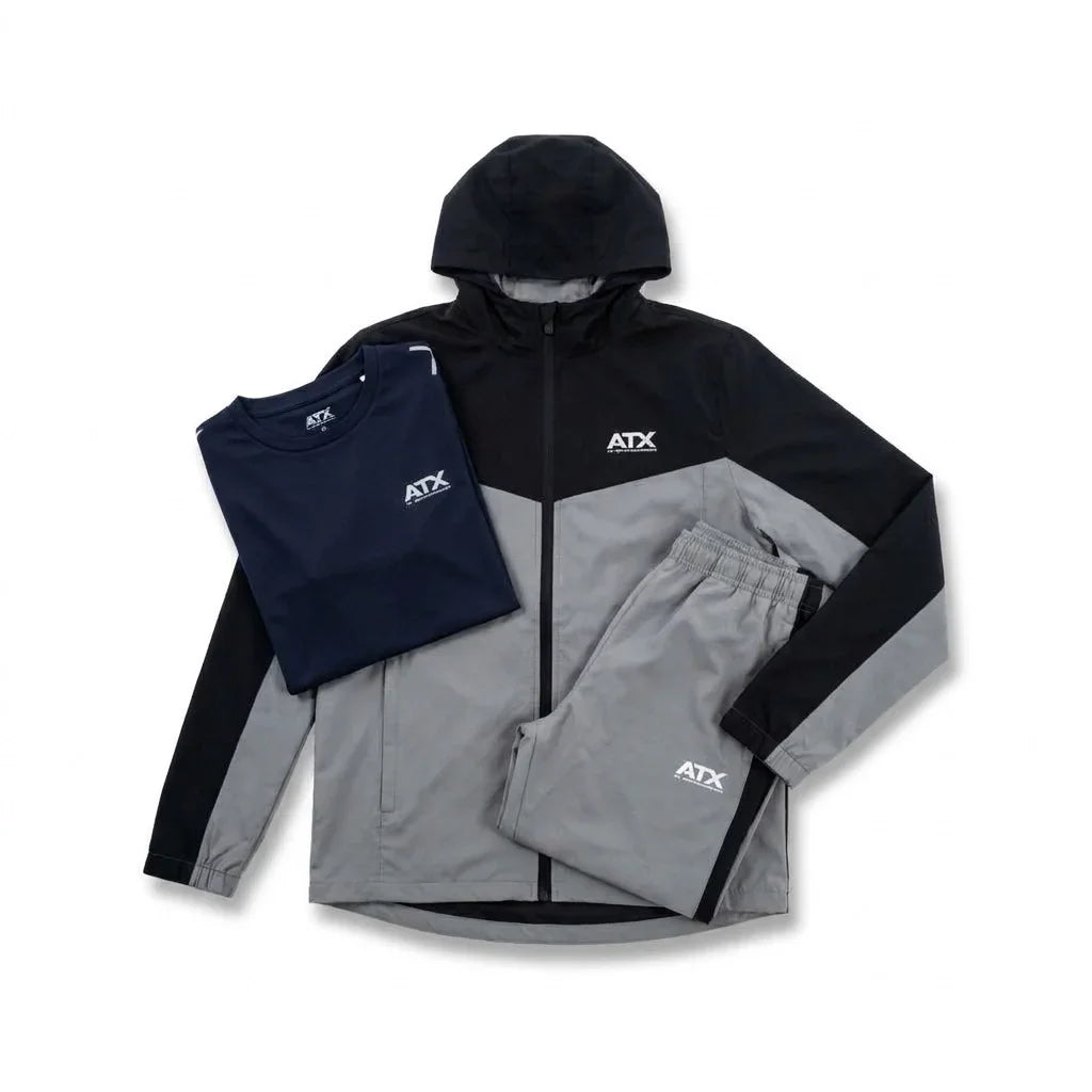 ATX Junior's 3 Piece Co Ord Set Black/Grey Jacket, T-Shirt & Pants
