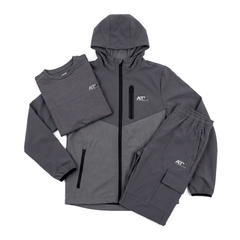 ATX Junior's 3-Piece Co Ord Set Dark Grey Jacket, T-Shirt & Pant