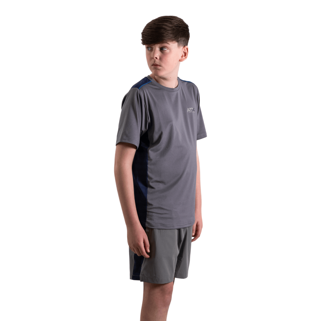 ATX Junior's 3 Piece Co Ord Set Dark Grey/Navy Jacket, T-Shirt & Pants
