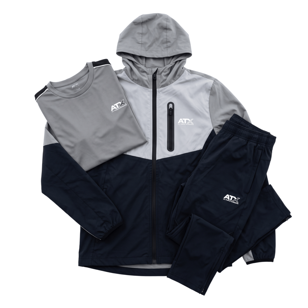 ATX Junior's 3 Piece Co Ord Set Grey/Black Jacket, T-Shirt & Pants