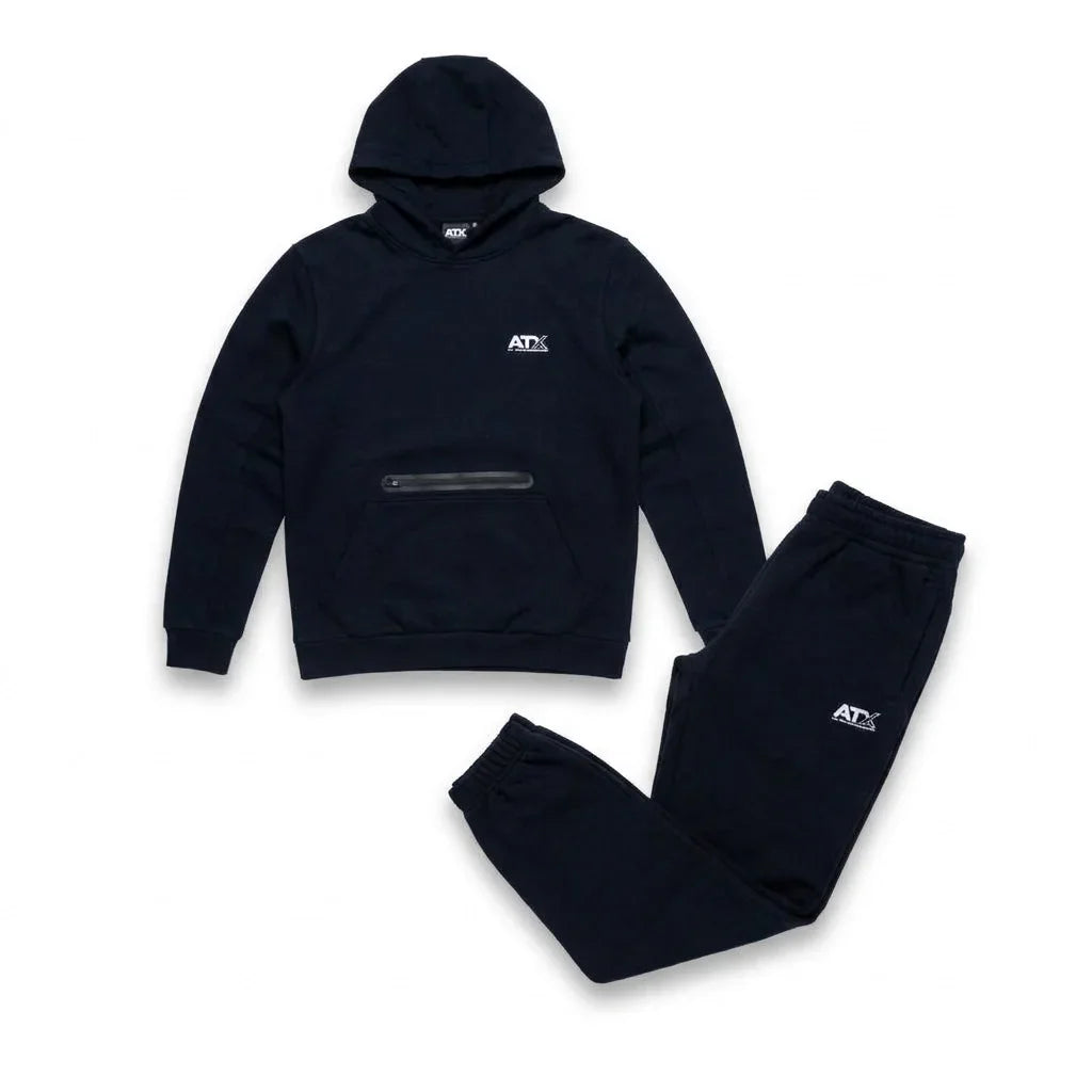ATX Men's 2 Piece Co Ord Set Black T-Shirt & Pants