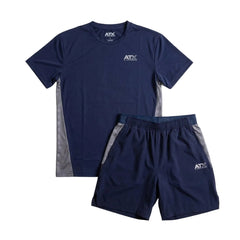 ATX Men's 2 Piece Co Ord Set Navy/Dark Grey T-Shirt & Shorts