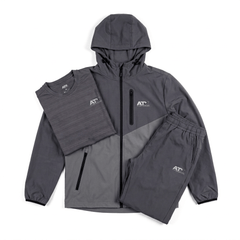 ATX Men's 3-Piece Co Ord Set Dark Grey Jacket, T-Shirt & Pant