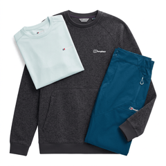 Berghaus Men's 3-Piece Co Ord Set Grey/Teal Sweater, T-Shirt & Pant