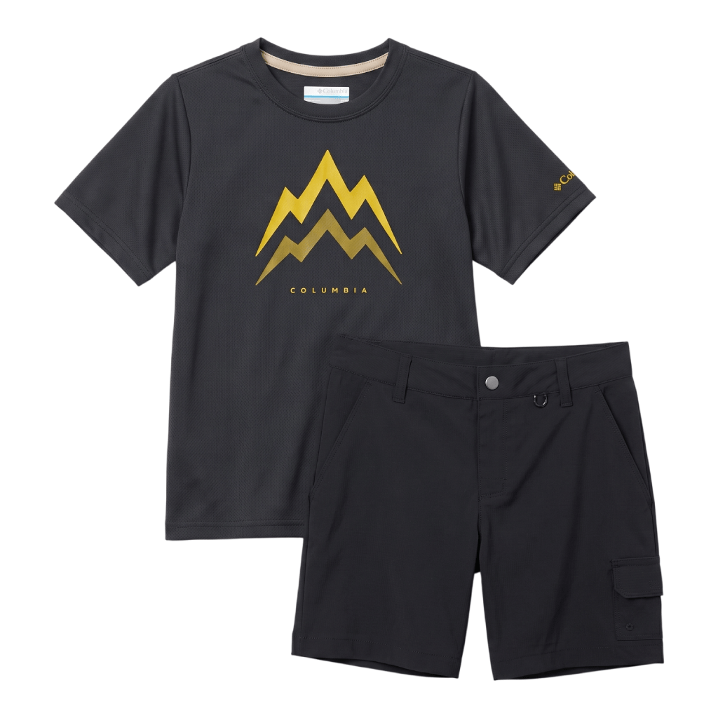 Columbia Infant's 2 Piece Co Ord Set Black T-Shirt & Shorts