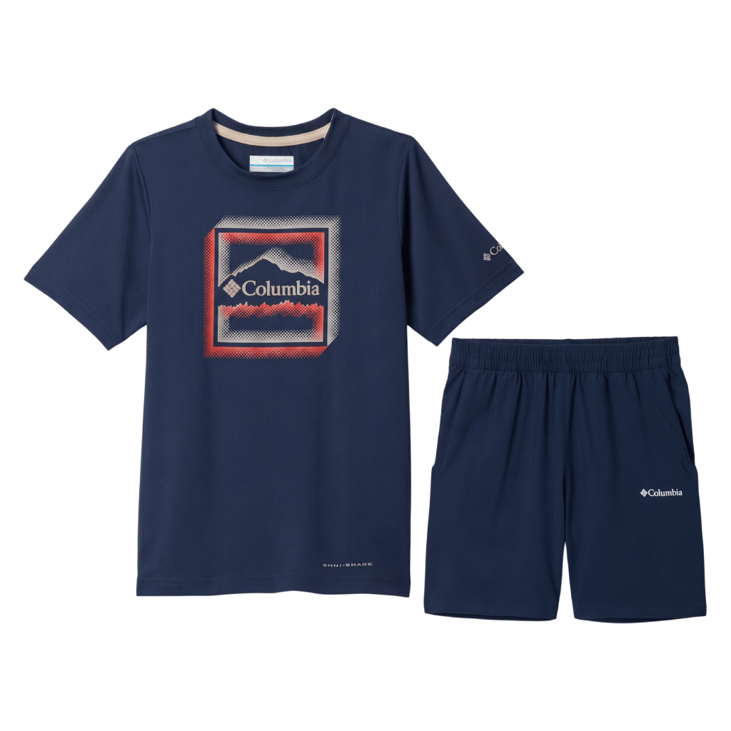 Columbia Infant's 2 Piece Co Ord Set Navy T-Shirt & Shorts