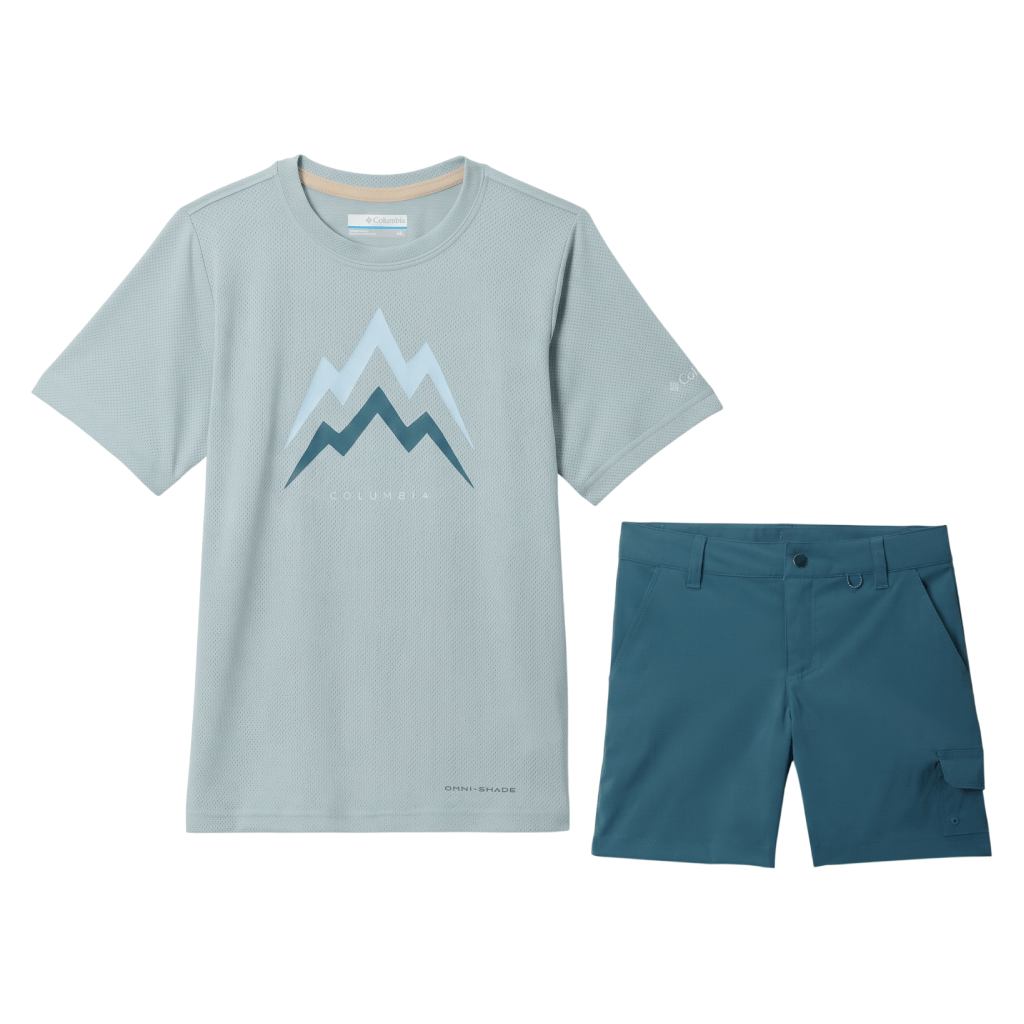 Columbia Infant's 2 Piece Co Ord Set Teal T-Shirt & Shorts