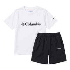 Columbia Infant's 2 Piece Co Ord Set White/Black T-Shirt & Shorts