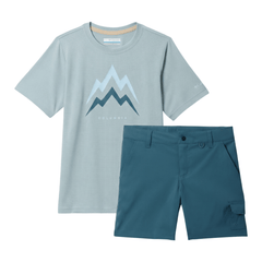 Columbia Junior's 2 Piece Co Ord Set Teal T-Shirt & Shorts