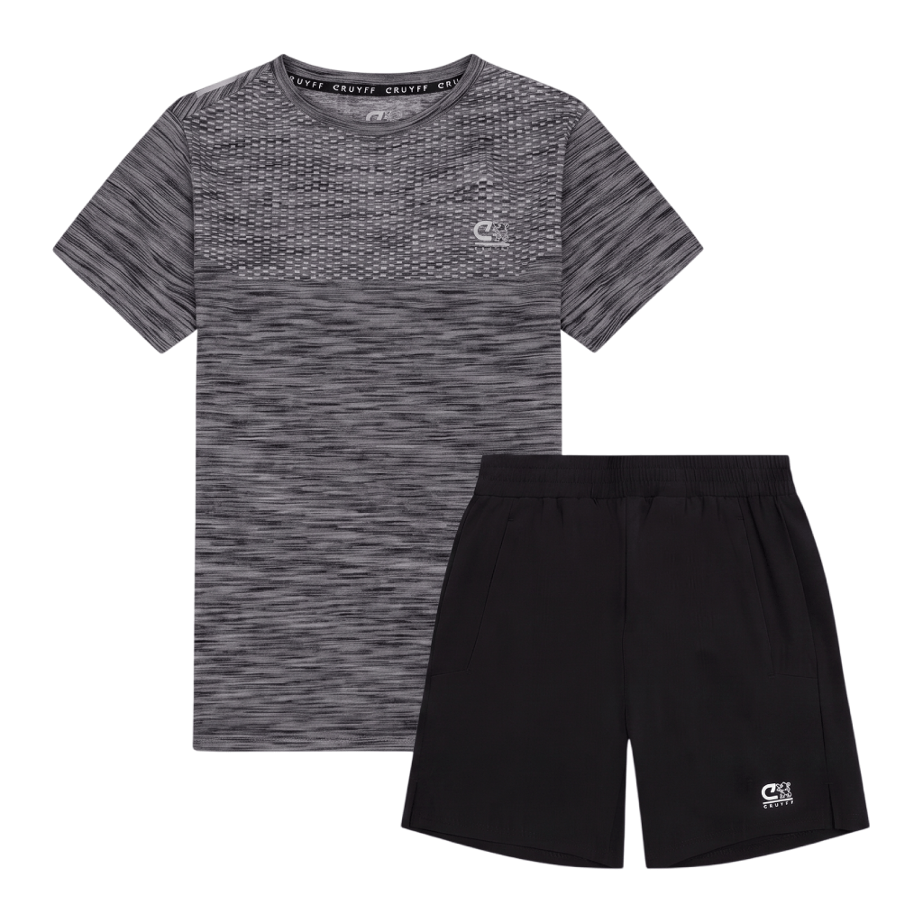Cruyff Junior's 2 Piece Co Ord Set Black T-Shirt & Shorts