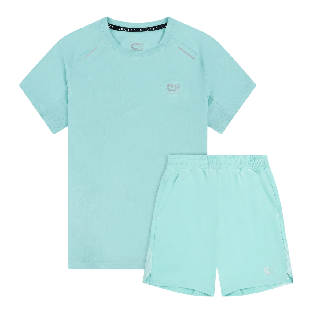 Cruyff Junior's 2 Piece Co Ord Set Mint T-Shirt & Shorts