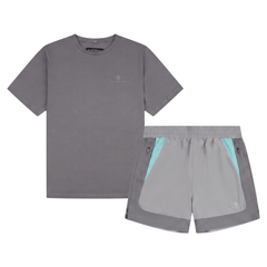 Cruyff Men's 2 Piece Co Ord Set Grey T-Shirt & Shorts