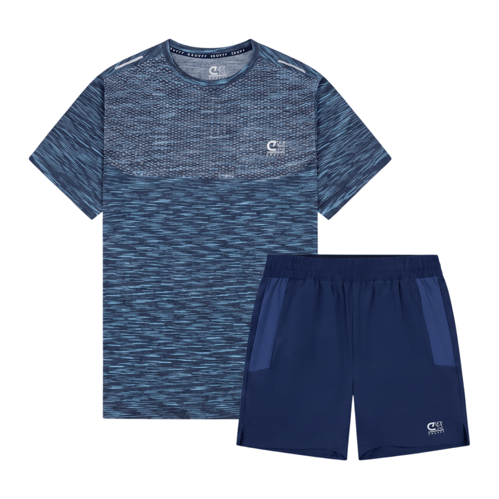 Cruyff Men's 2 Piece Co Ord Set Navy T-Shirt & Shorts