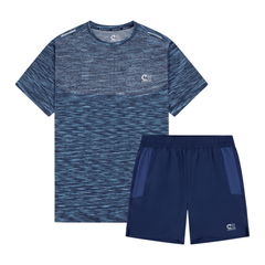 Cruyff Men's 2 Piece Co Ord Set Navy T-Shirt & Shorts