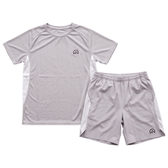 Flux Infant's 2 Piece Co Ord Set Concrete/Silver T-Shirt & Shorts