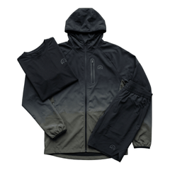 Flux Junior's 3 Piece Co Ord Set Black/Grey Jacket, T-Shirt & Shorts