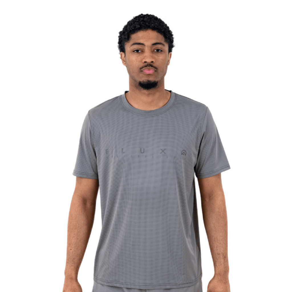 Flux Men's 2-Piece Co-Ord Set – Grey/Slate Grey   (T-Shirt & Shorts)